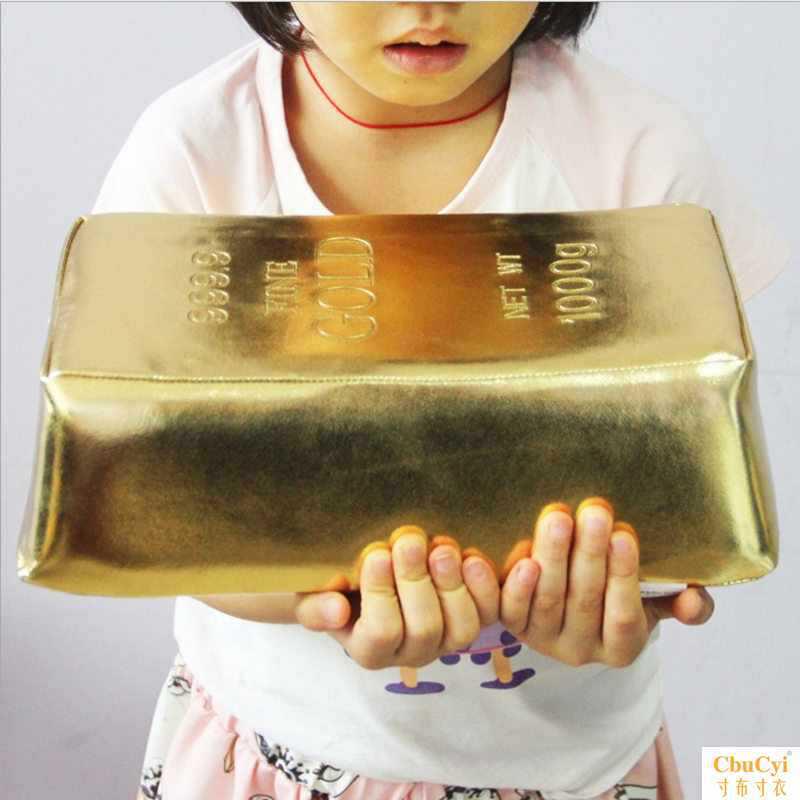 仿真金砖银砖长方形枕头抱枕靠垫家居搞笑金条银条午睡枕优质枕芯
