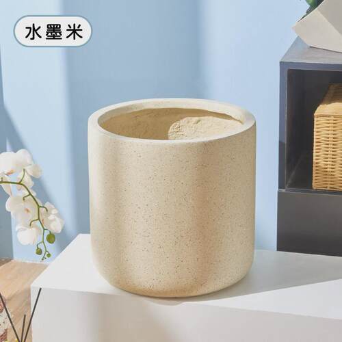 镁泥花盆简约圆球客厅商场室内外落地大号绿植盆栽水泥