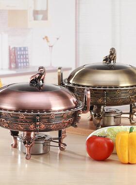 海鲜大咖不锈钢酒精炉自助小火锅单人酒精锅外卖火锅干锅铜火锅