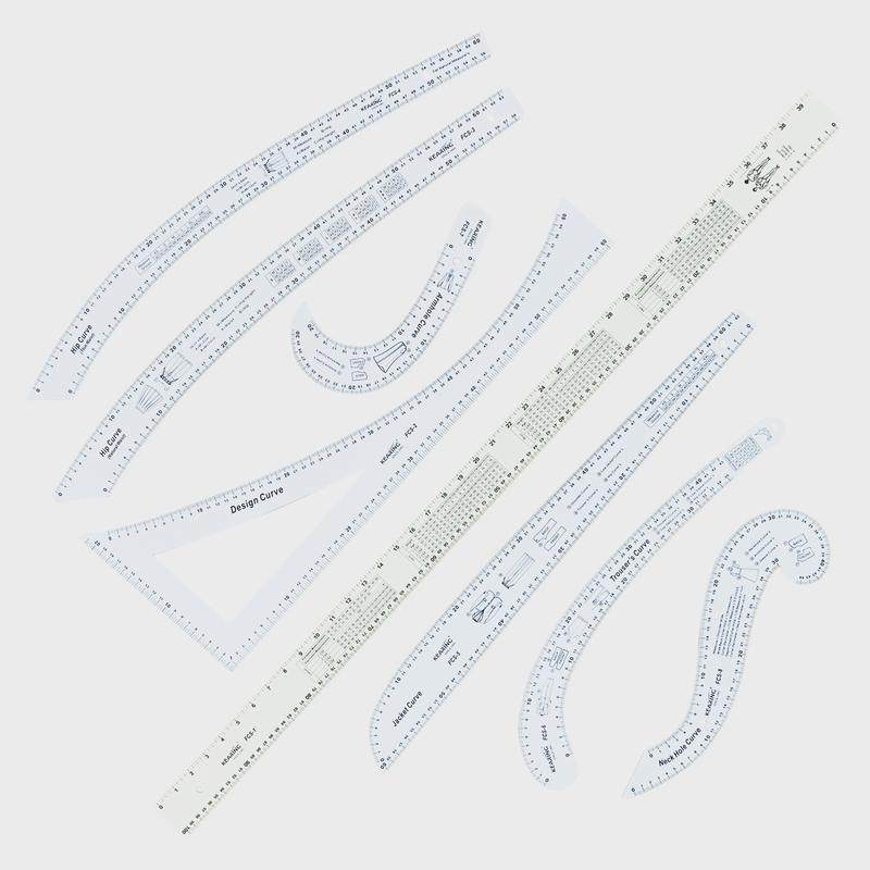 科灵FCS-KIT曲线尺打版尺制版尺服装设计专用尺8件套装绘图尺