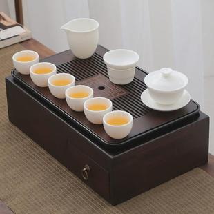 茶台功夫茶具套装 茶盘多功能收纳盒大号日式 家用简约茶托盘茶海