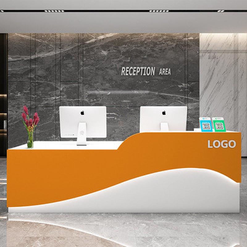 公司前台接待台办公吧台现代收银台美容院服装店小型商用柜台桌子