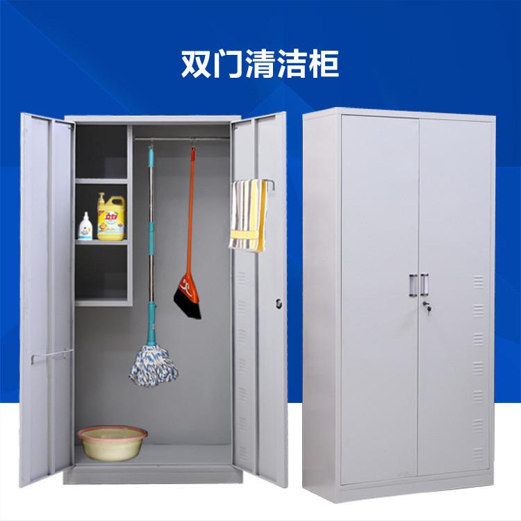 不锈钢阳台柜304卫生保洁柜教室拖把储物柜清洁收纳柜工具置物柜
