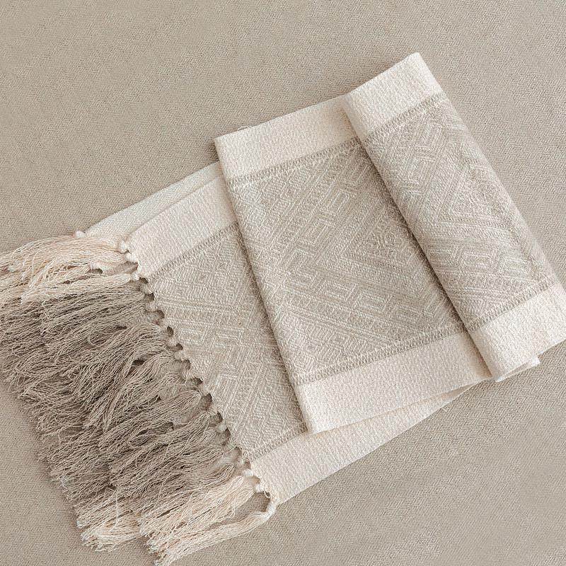 黄麻色棉布简约家用酒店咖啡馆茶餐厅长条垫巾桌布电视柜流苏桌旗,居家布艺,桌旗,淘宝优惠券,粉丝福利购,淘宝优惠卷