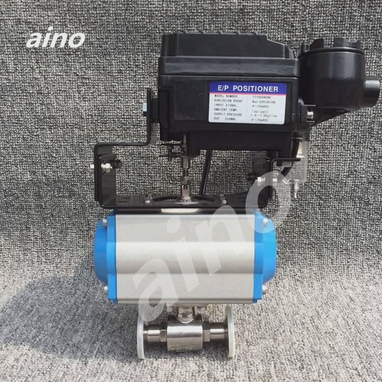 议价Q681F调节型气动卫生球阀 气动快装卫生级调节球阀气动卫生级