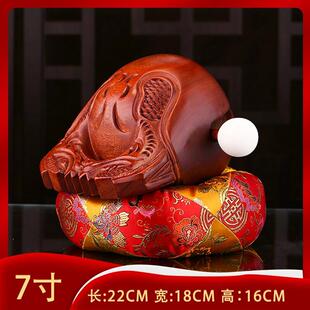 木鱼法器实木家用香樟打击乐器木鱼紫檀木鱼一套垫子梆子木雕摆件