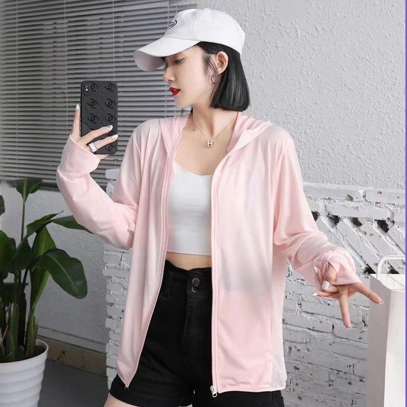 冰丝防晒衣女款夏季薄款2025新款宽松户外透气百搭防晒服开衫外套