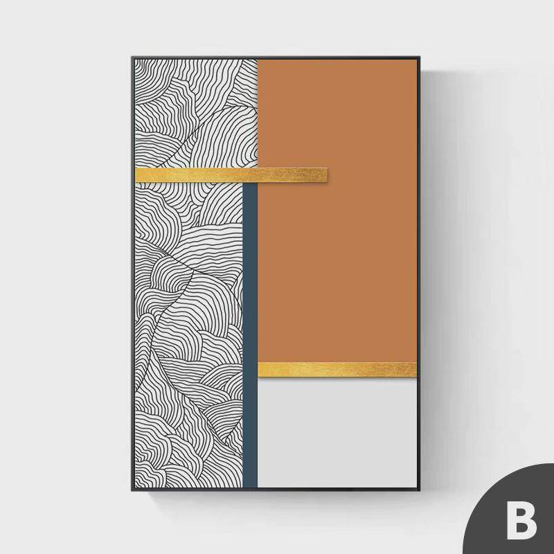 现代轻奢客厅走廊橙色温馨色彩背景墙壁玄关装饰画过道竖版挂画