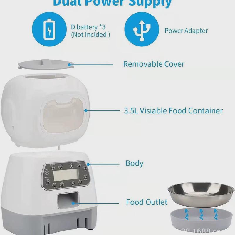 无线宠物智能投食器猫咪宠物智能喂食器可视自动投食器宠物喂食器