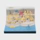 浪漫圣托里尼3d立体便签本纸雕建筑模型创意礼品少女心灯光版 摆件