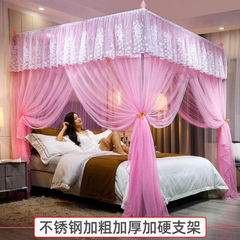 蚊帐支架全套一体式超密防蚊床帐宫廷风文章家用宿舍床罩蚊g帐的