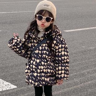 儿童羽绒服2025新款男款装连帽加厚极寒印花短款女宝冬装