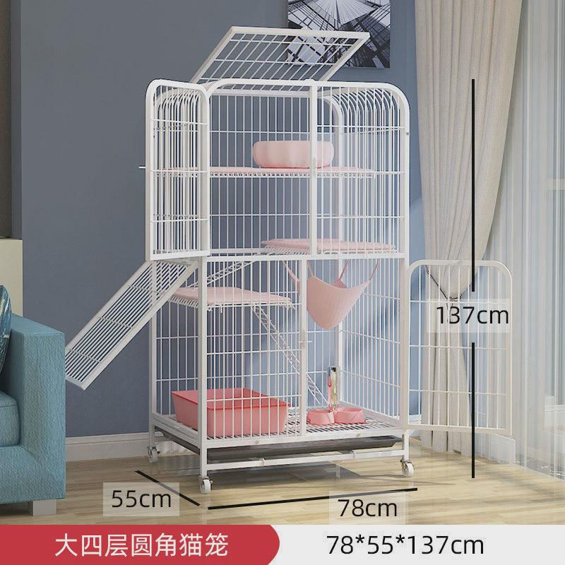 猫笼笼子大二层大型猫窝三层舍别墅猫咪宠物笼子可折叠带厕所厂家