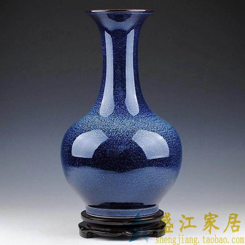 景德镇陶瓷器花瓶窑变颜色釉赏瓶玉壶春家居装饰摆件瓶鱼尾摆设