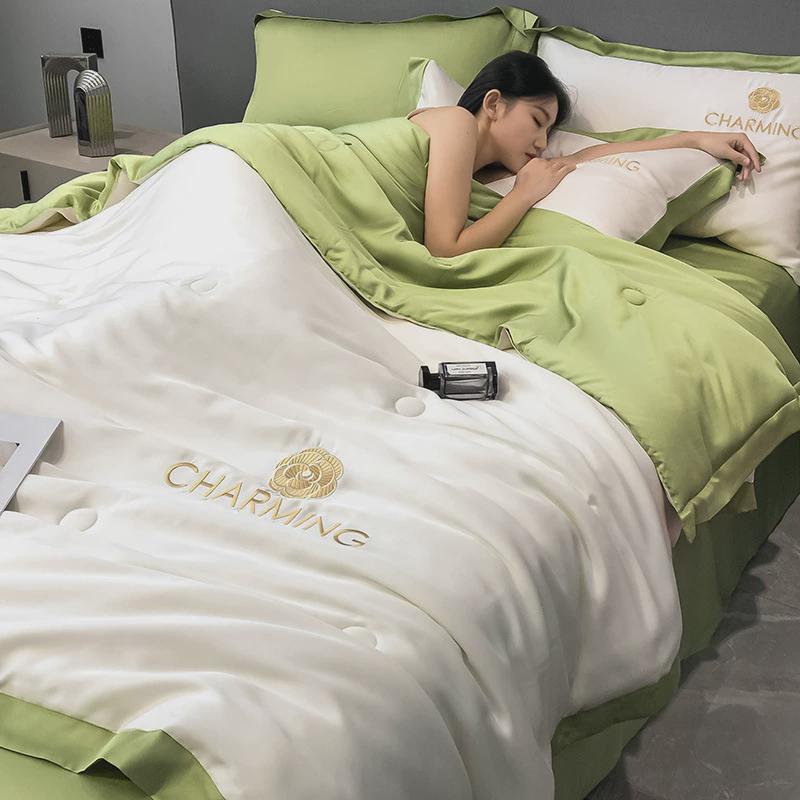 可水洗夏被活动礼品空调被夏凉被床单三四件套夏季薄被子冰丝批发