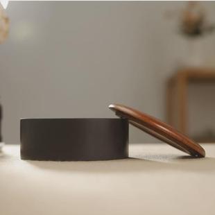 ll宋坑墨海3寸/4寸/5寸带盖砚台原石带盖罗纹端砚墨池防干砚台石