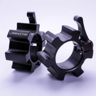 劳拉之星ls3049奥杆哑铃头卡扣铝合金杆杠铃卡快速深蹲健身安全锁