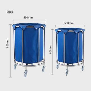 不锈钢加厚护理车三层污物车病房收纳晨护车扫床被服污衣手推车