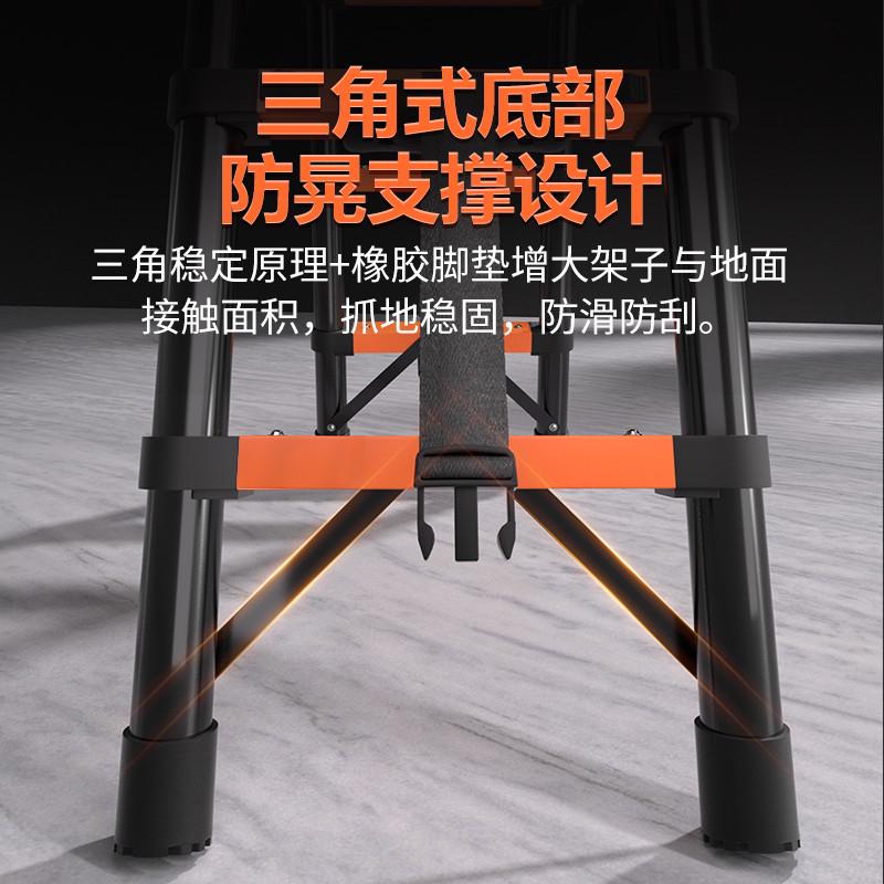 W1TR可行走人字梯伸缩折叠梯子家用铝合金伸缩梯子升降梯工程