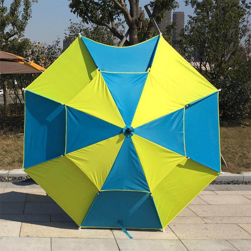 戴威营黑胶双层2.4米2.2米钓鱼伞万向折叠台钓伞防雨防晒太阳伞