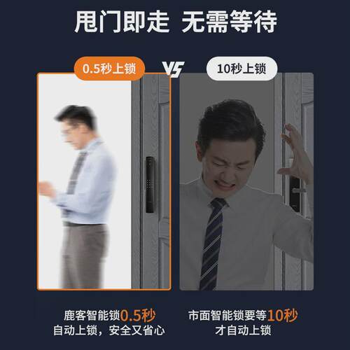 鹿客智能锁s50指静脉智能锁家用防盗门锁入户全自动电子锁密码锁
