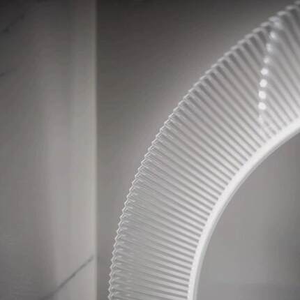 圆形亚克力边智能化妆镜壁挂防雾LED光镜网红卧室梳妆台装饰镜子