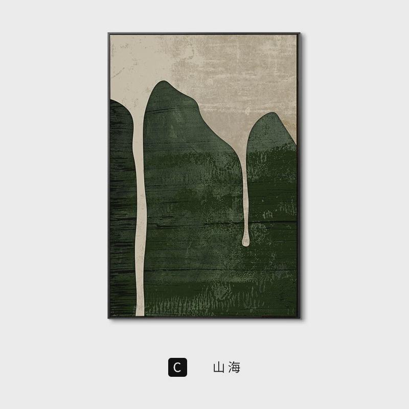 山海北欧玄关装饰画轻奢山水客厅大幅挂画现代简约抽象落地壁画