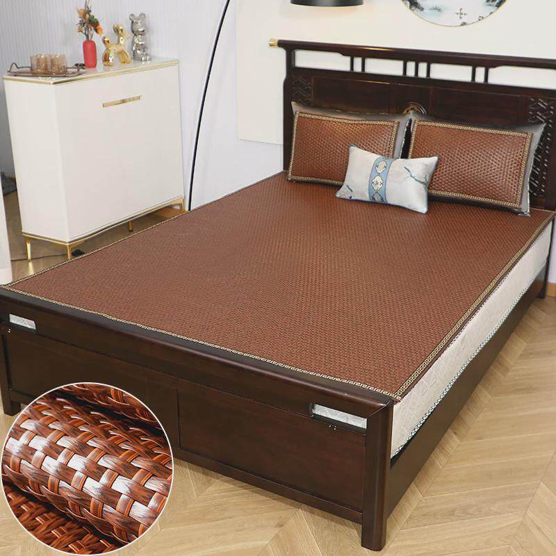 夏季凉席藤席三件套空调水洗宿舍学生裸睡席子夏天冰丝席家用