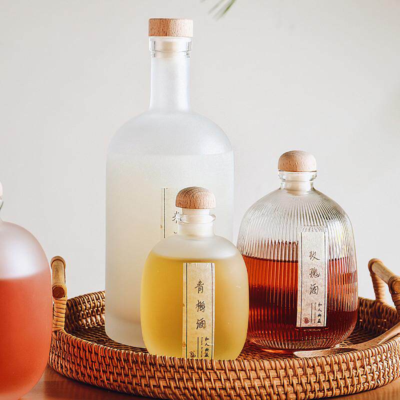 泡酒青梅酒瓶空瓶专用玻璃瓶子密封果酒红酒酿酒分装酒容器小瓶子
