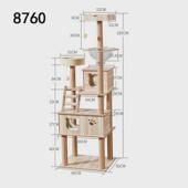 猫爬架带木质太空舱多层猫窝一体大型猫爬架猫跳台猫抓柱猫咪用品