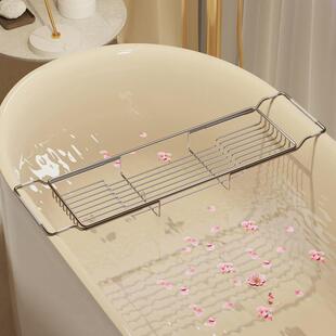 浴缸置物架泡澡可伸缩多功能卫生间高级浴室架子网红托盘收纳支架