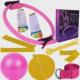 普拉提圈十件套瑜伽小球乳胶弹力圈阻力带伸展带瑜伽袜健身套装 器
