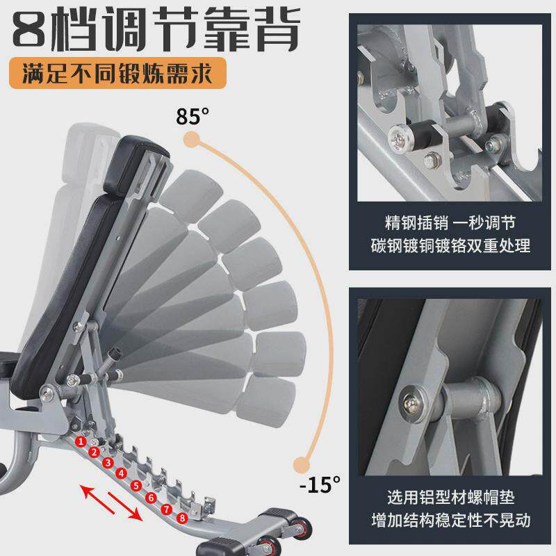 健身房商用哑铃凳专业可调下斜卧推凳多功能健身椅仰卧起坐腹肌板