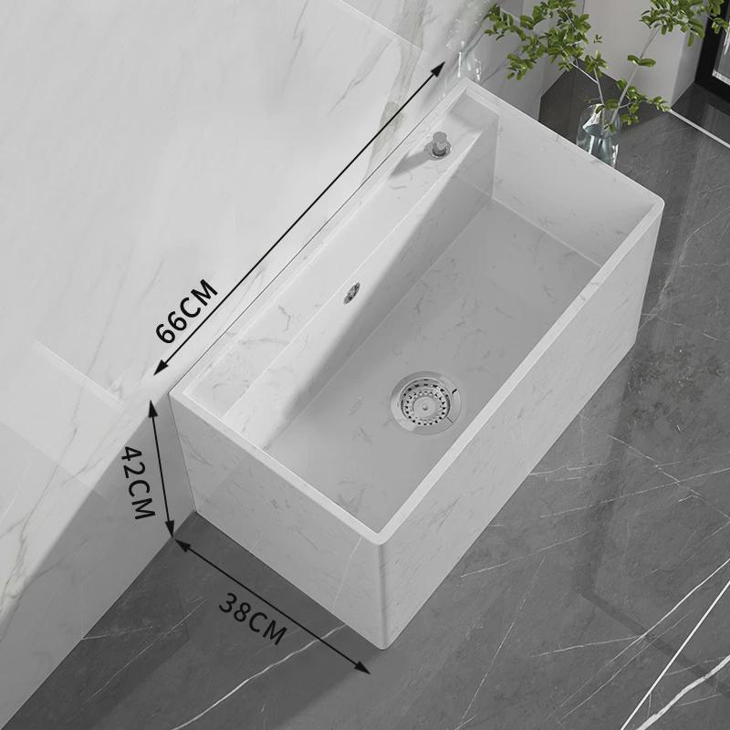 大理石拖把池家用阳台卫生间洗拖布槽池长方形庭院户外石材污水盆