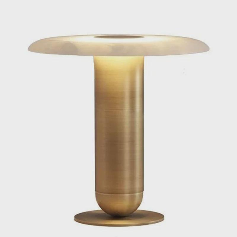 云石蘑菇铁艺简约设计师卧室床头高级ins风轻奢灯小夜灯装饰台灯