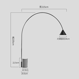 立灯设计师茶几沙发旁售楼处样板间大理石抛物线钓鱼灯客厅落地灯