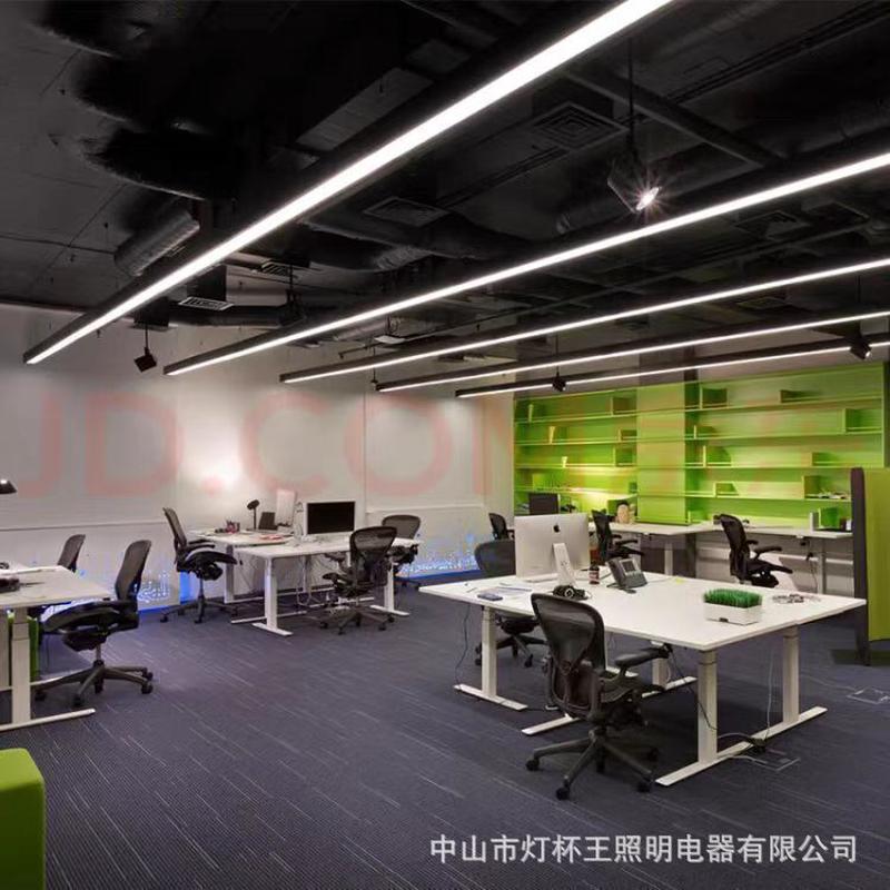 铝材无缝拼接led方通专用长条灯会议室条形吊顶商用办公室办公灯