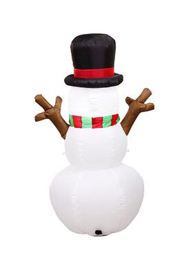 2021新款圣诞节充气气模1.6mled灯光圣诞树枝充气雪人庭院装饰