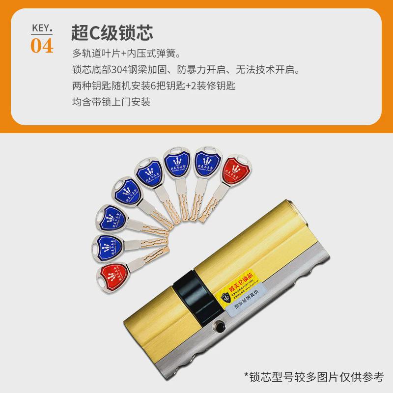 深圳上门换防盗门锁芯家用通用型超c级入户门修锁体把手安装服务
