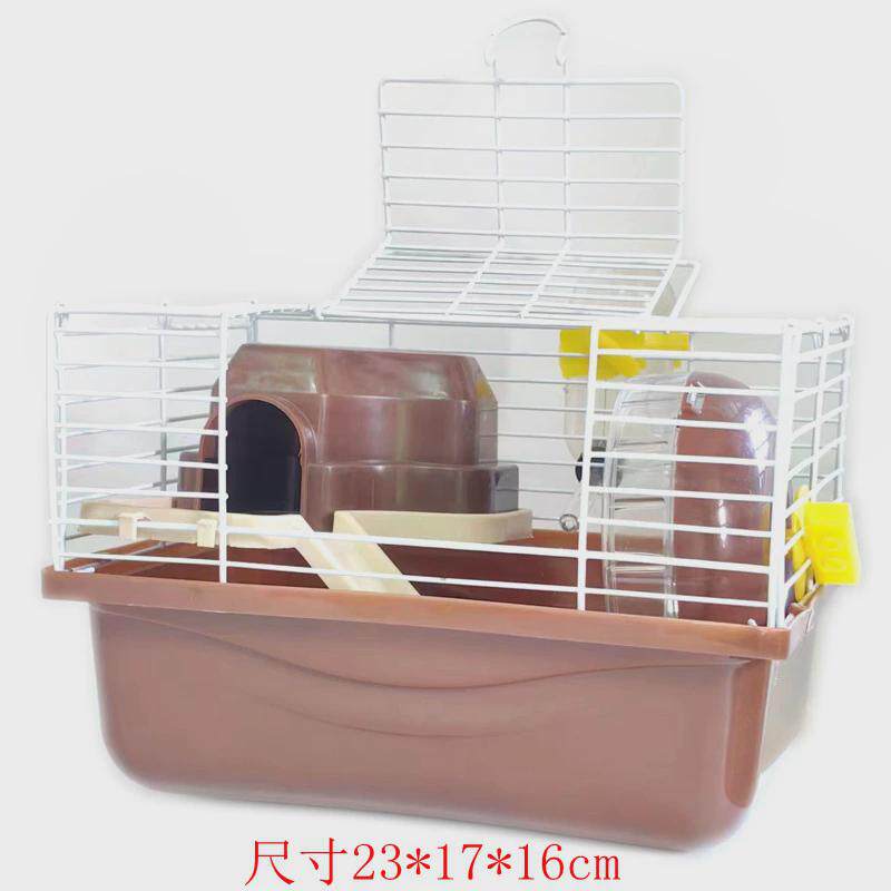 厂家直销手提笼仓鼠用品单层别墅外带笼金丝熊笼仓鼠笼子小田园笼