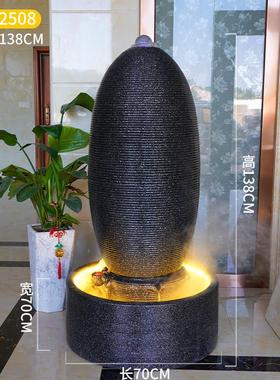 欧式流水喷泉鱼缸酒店花园店铺水景开业礼品装饰办公室景观摆件球
