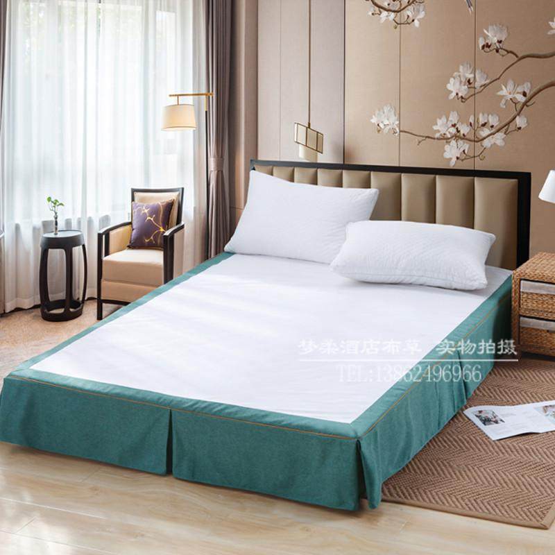 y5ug宾馆酒店床上用品床裙定制可带床面式床裙套单件多色床裙罩