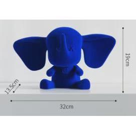 轻奢植绒酒托盘摆件入户玄关钥匙收纳盘卡通小飞象电视柜餐装饰品