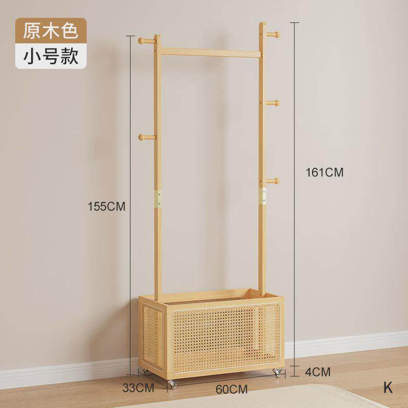 实木衣帽架落地式挂衣架占卧室落地卧室不置物架空间一体靠墙玄关