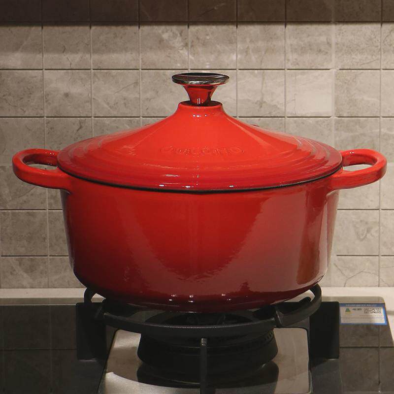 新品24cm炖煮锅金珐琅锅铸铁锅洒汤锅珐琅炖肉煲鸡汤红烧送礼家用