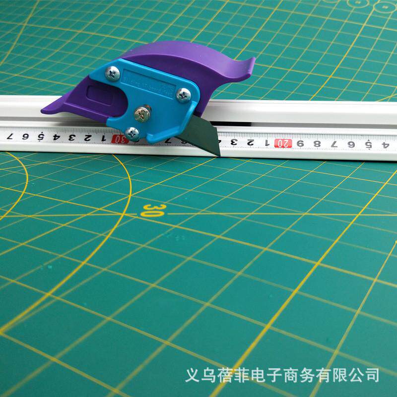 铝合金裁切滑动广告防护直尺写真喷绘kt板切割工具皮革尺带刀尺子