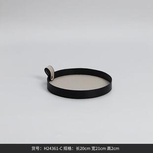 饰品 轻奢皮质餐厅家居客厅托盘桌面收纳盘样板间软装 best west