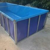 方形支架鱼池加厚耐磨户外鱼水池折叠可拆卸帆布菜共生养殖池