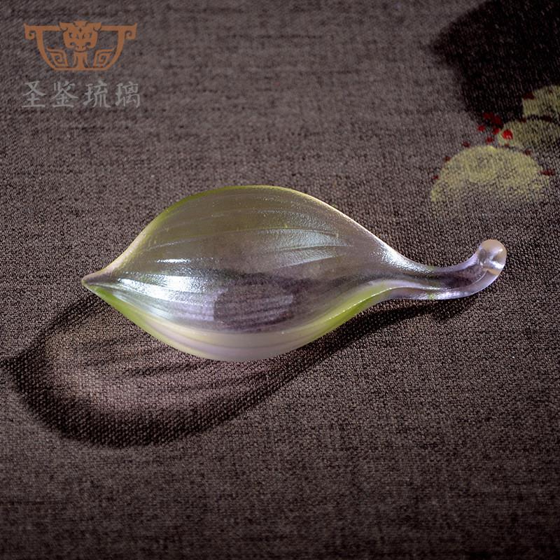 琉璃香插荷叶禅意创意摆件家居香炉线香盘香工艺品礼品厂家直销