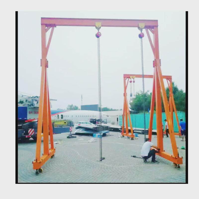 现货电动遥控龙门架可升降无轨手推升降式1吨2吨龙门架起重机